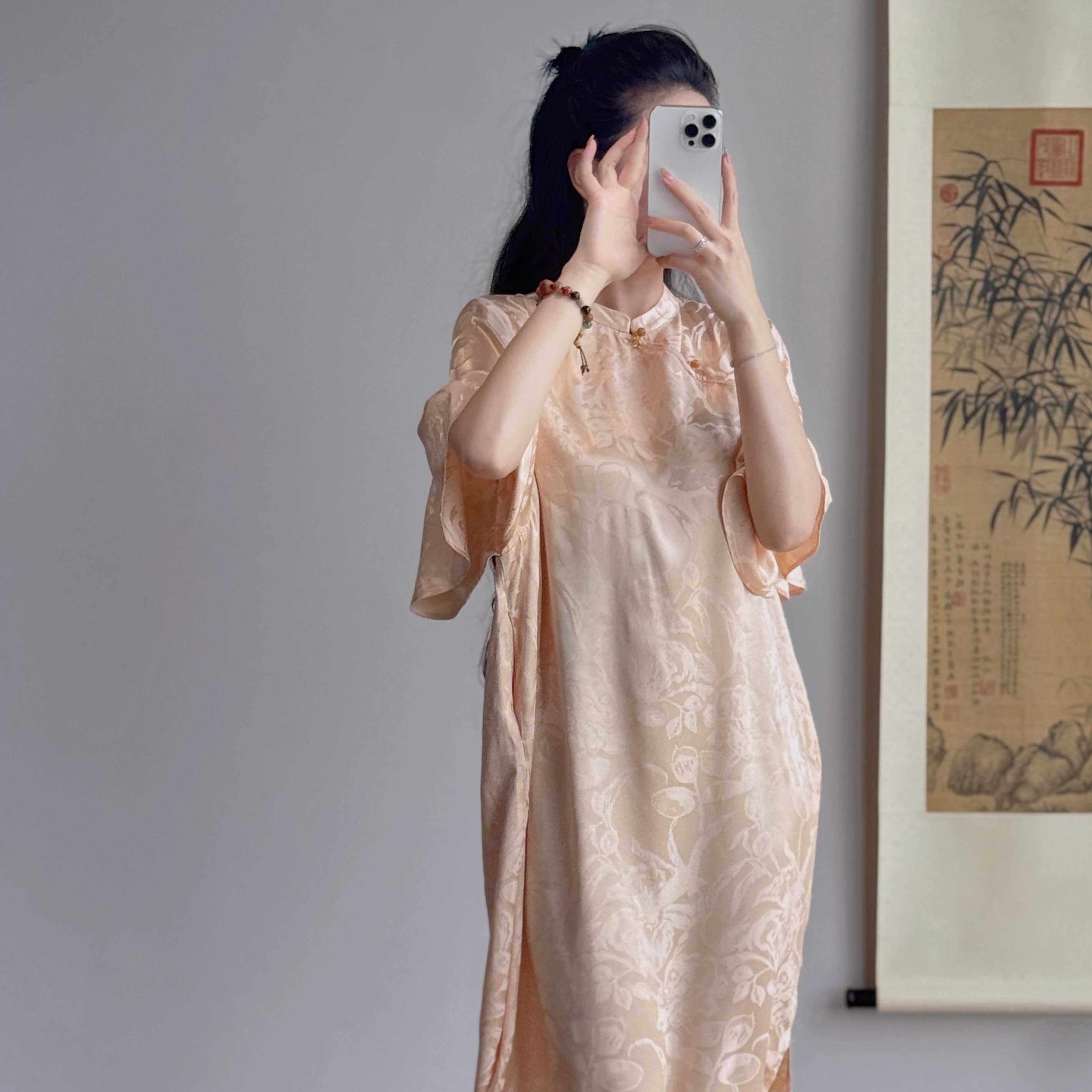 2025夏季新款新中式国风改良旗袍连衣裙女高级感宽松显瘦遮肉裙子