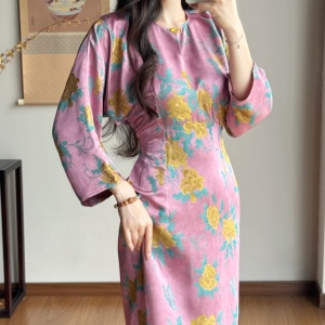 春夏季新款新中式国风连衣裙