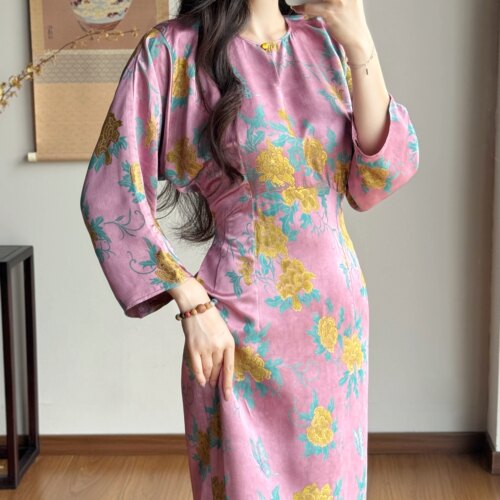 春夏季新款新中式国风连衣裙