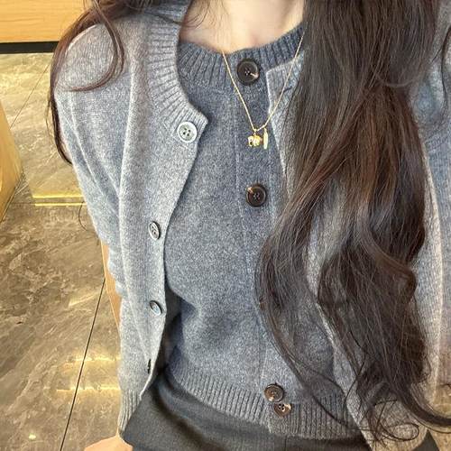 2024新款秋冬羊绒开衫长袖上衣