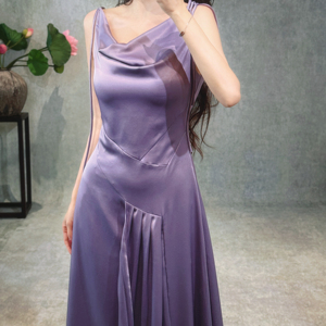 2026春夏季新款醋酸缎面连衣裙女