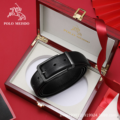 正品英国保罗美思得腰带男士针扣皮带潮年轻人奢侈品牌裤带男