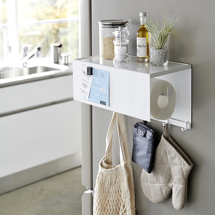 山崎实业冰箱旁磁吸置物架