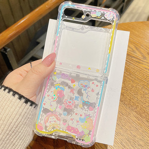 水钻玫瑰花适用galaxy zflip7手机壳ins风zflip6透明三星oppo find n3 flip小折叠屏pocket 2气囊新款zflip5