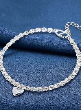 凤尾925纯银手链女ins小众轻奢设计感锁骨链圣诞生日礼物