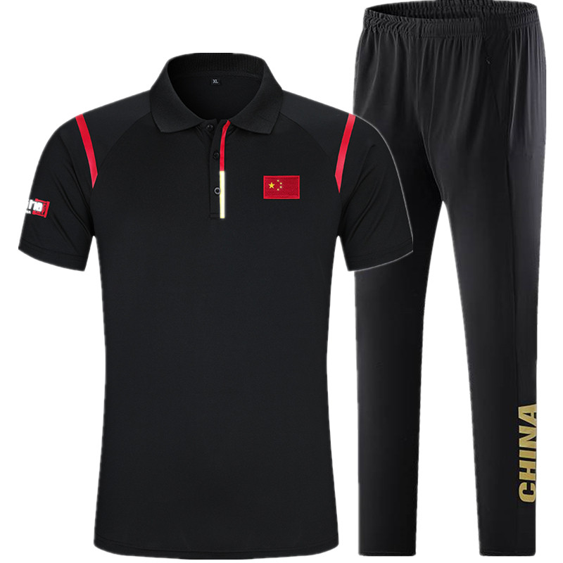 中国队运动会出场队服夏季男女短袖上衣团体T恤比赛运动套装定制