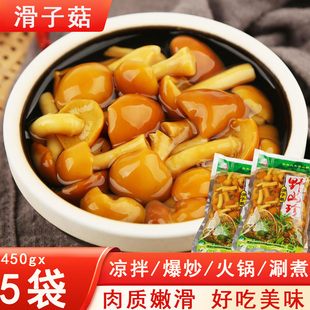 珍珠菇滑子蘑菌类袋装 滑子菇东北特产滑菇 蘑菇 450g×5袋