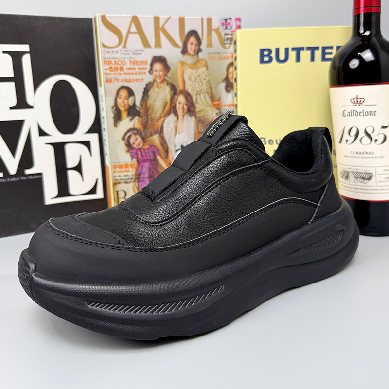 广州2026秋冬新款男士休闲时尚百搭鞋厚底增高老爹鞋皮面潮流单鞋,流行男鞋,时尚休闲鞋,淘宝优惠券,粉丝福利购,淘宝优惠卷