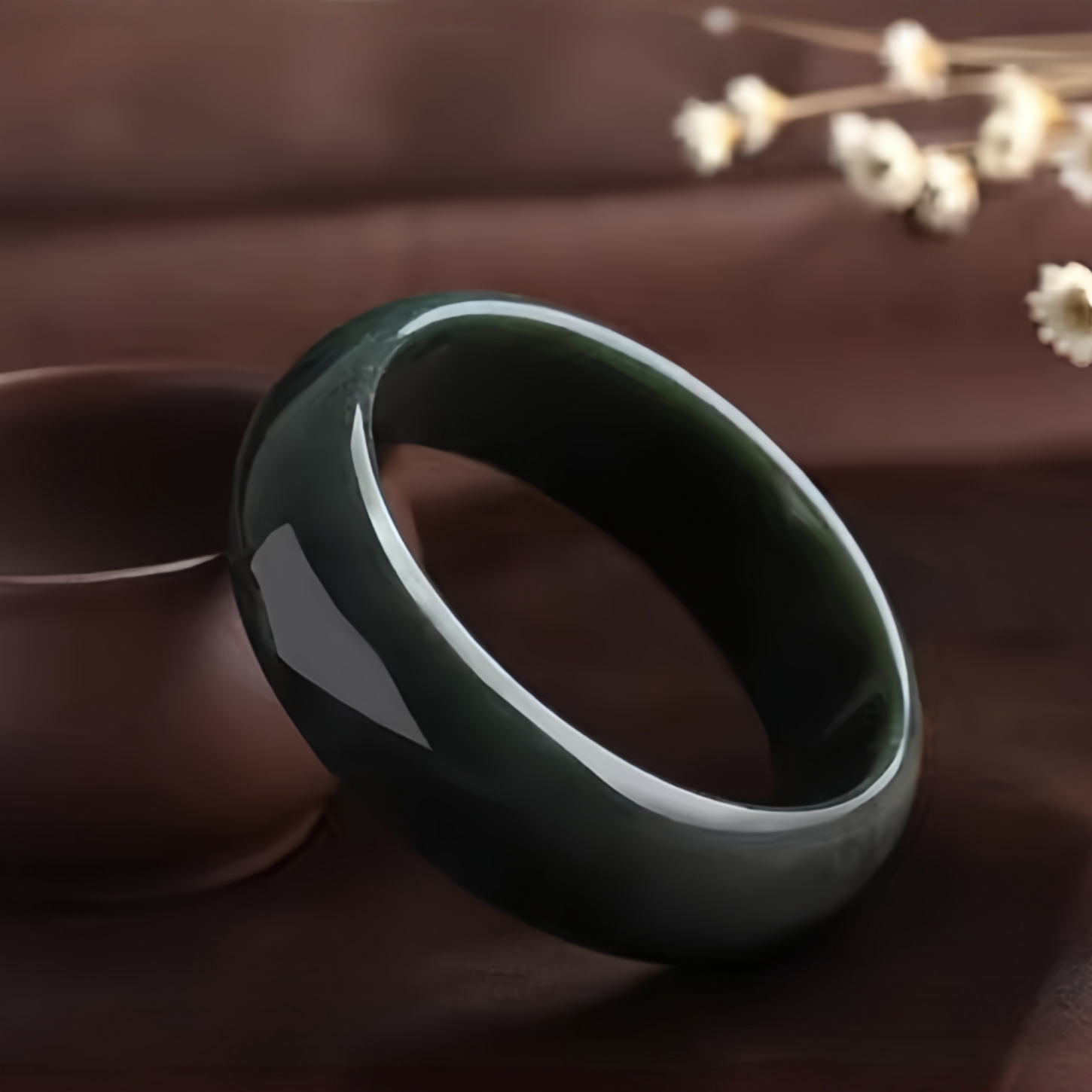 天然新疆和田玉手镯塔青料黑青玉镯子墨玉绿玉镯女款正品真玉首饰