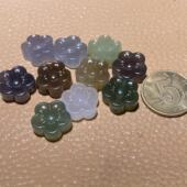 天然和田玉手链手串烟紫晴水糖玉黄口白玉小梅花背云DIY配饰配件