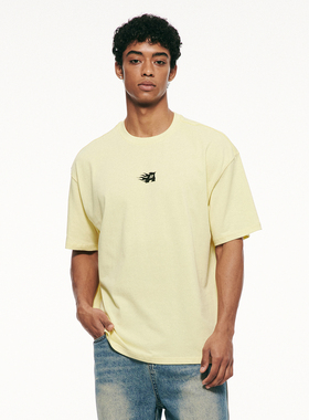 A11SLAVE基础火焰字体logo印花夏季新款美式字母短袖t恤男女宽松