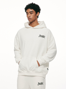 A11SLAVE刺绣logo连帽卫衣潮牌秋冬重磅美式复古宽松套头帽衫男女