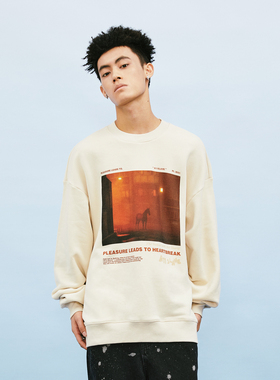 A11SLAVE黄昏骏马卫衣男春秋圆领宽松国潮冬季加绒高街套头情侣款