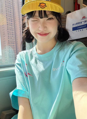 A11SLAVE撞色基础印花短袖t恤国潮牌夏季情侣款宽松重磅半袖上衣