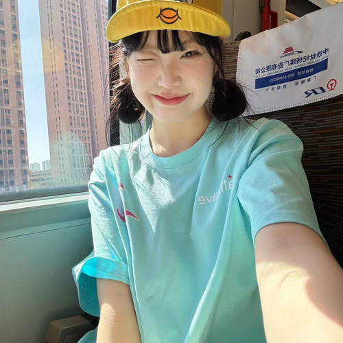 A11SLAVE撞色基础印花短袖t恤国潮牌夏季情侣款宽松重磅半袖上衣