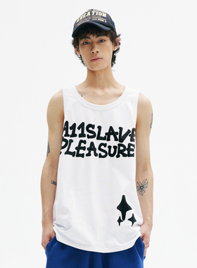 A11SLAVE国潮牌情侣卡通字母夏短袖基础运动宽松休闲无袖美式背心