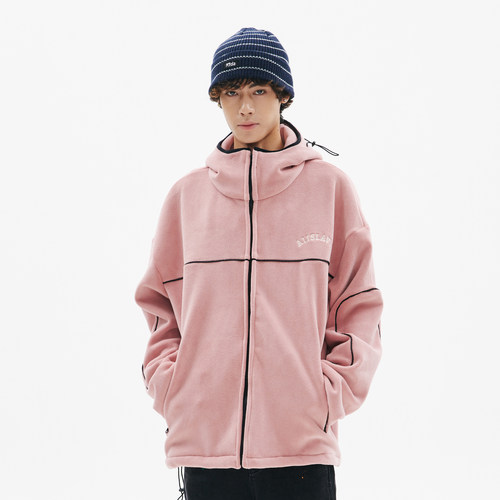 A11SLAVE美式卫衣半拉链摇粒绒