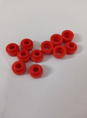 第三方配件国产小颗粒圆点座白色红色MOC配件