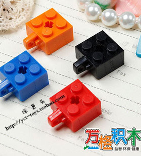 【万格】乐高式拼装积木玩具配件 直把高4孔 30389 NO.168