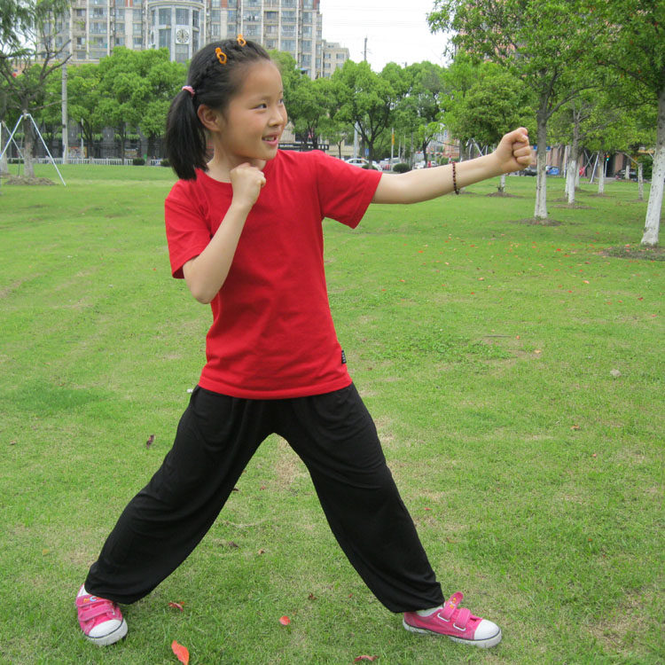 儿童武术裤子灯笼裤莫代尔男童女童练功灯笼裤少年长裤学生练功裤