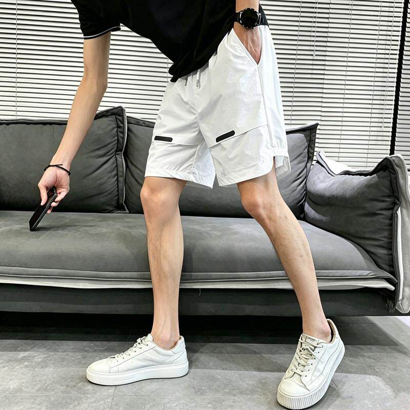 夏季男士三分裤速干透气孔休闲短裤宽松3分裤新款外穿沙滩休闲短