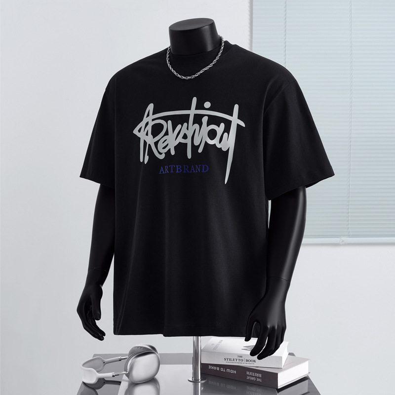 美式复古短袖t恤男生夏季新款重磅纯棉潮牌ins宽松半袖体恤衫上衣