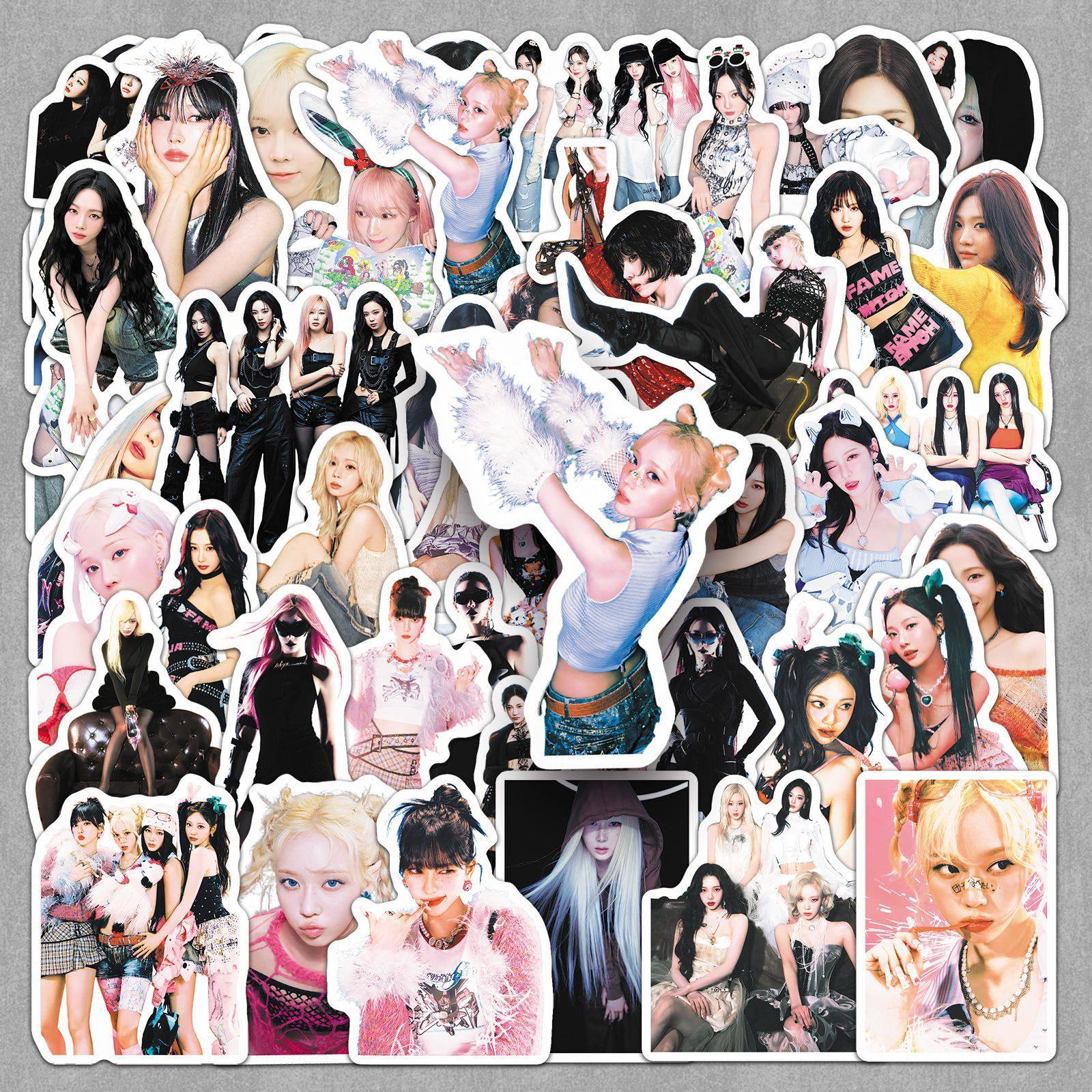 50张aespa明星周边个性潮流涂鸦贴画摩托车行李箱冰箱背包DIY贴纸,文具电教/文化用品/商务用品,贴纸/立体贴纸,淘宝优惠券,粉丝福利购,淘宝优惠卷
