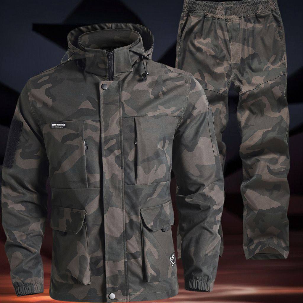 秋款迷彩服套装男野外勘探多口袋耐磨脏工作日常穿弹力户外套,户外/登山/野营/旅行用品,作训外套/套装/野战套装,淘宝优惠券,粉丝福利购,淘宝优惠卷