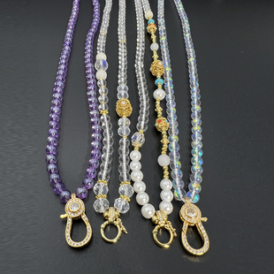 泰国佛牌链子 珍珠镶钻项链绳子 多挂快拆扣吊坠绳 长度可调节