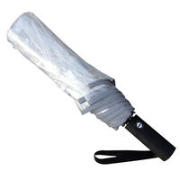 Transparent umbrella three-fold fully automatic TPU thickened high-transparency folding umbrella for couples, fresh and small, large double thickened thumbnail 7