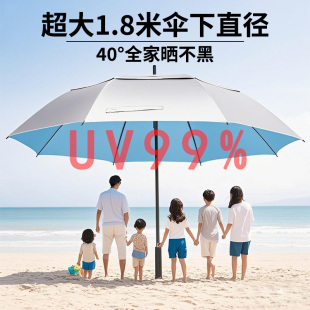 超大号银胶双层自动长柄高尔夫雨伞抗暴风晴雨伞防紫外线太阳伞