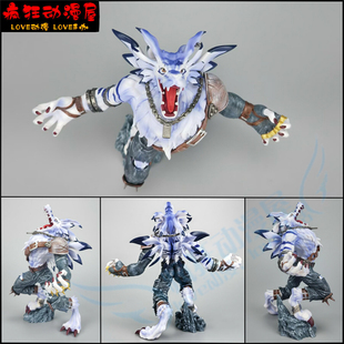 数码宝贝大冒险兽人加鲁鲁暴龙兽火神兽花仙兽模型摆件动漫手办