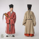 复原宋代士庶书生日常百姓款 淮边筱竹 宋制棉麻交领长衫 传统汉服