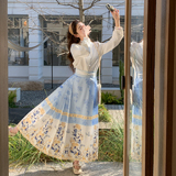 2026新中式汉服改良衬衫马面裙套装女春秋两件282-8208-P185-K265，女装职业装，浙宝282