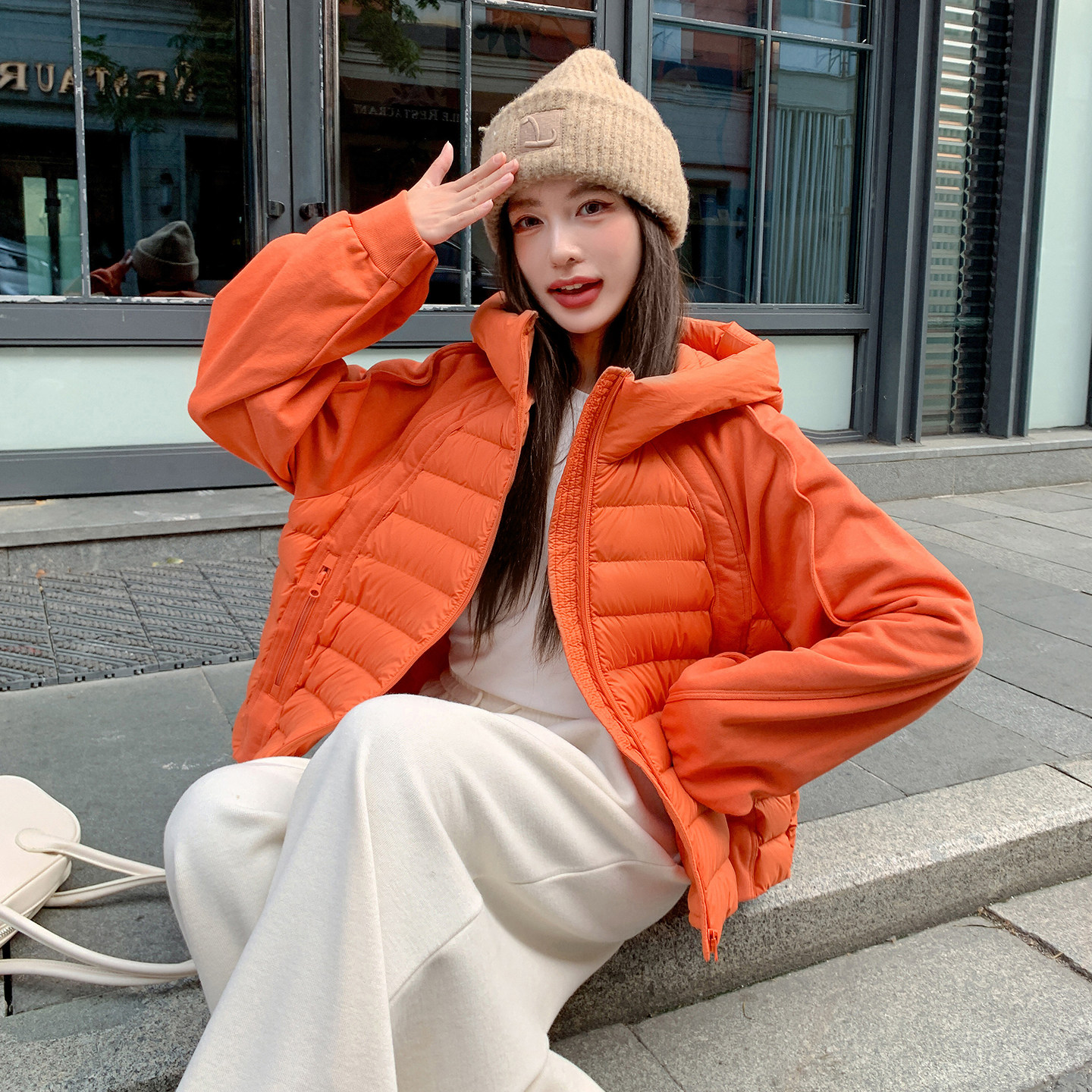 25现货新款新标90白鸭绒假两件羽绒服女282-25083-P270-K415,女装羽绒服,浙宝282