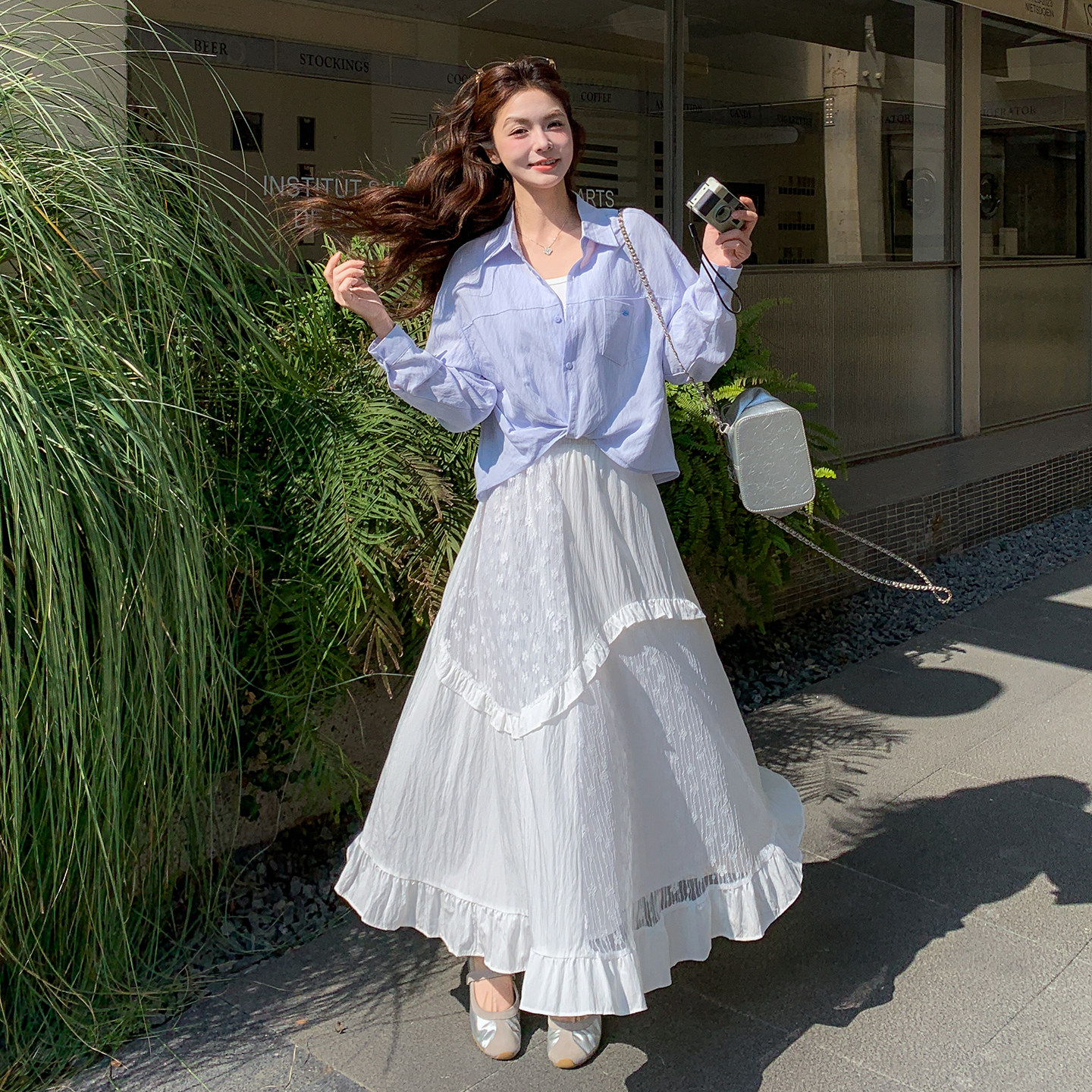 2026新款衬衣+半裙+内搭三件套282-8206-P155-K225，女装职业装，浙宝282