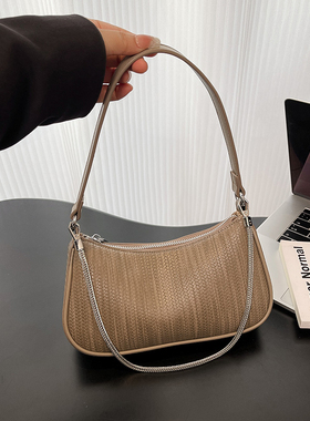 小众高级感法式腋下包链条法棍包女包2025新款简约复古单肩斜挎包