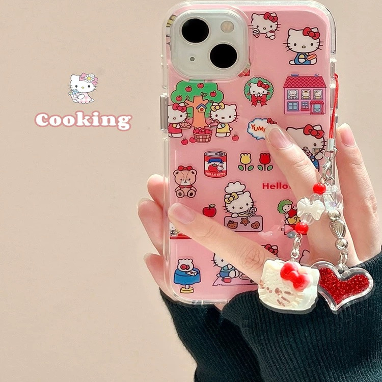 粉色KT猫吊坠oppofindx9手机壳