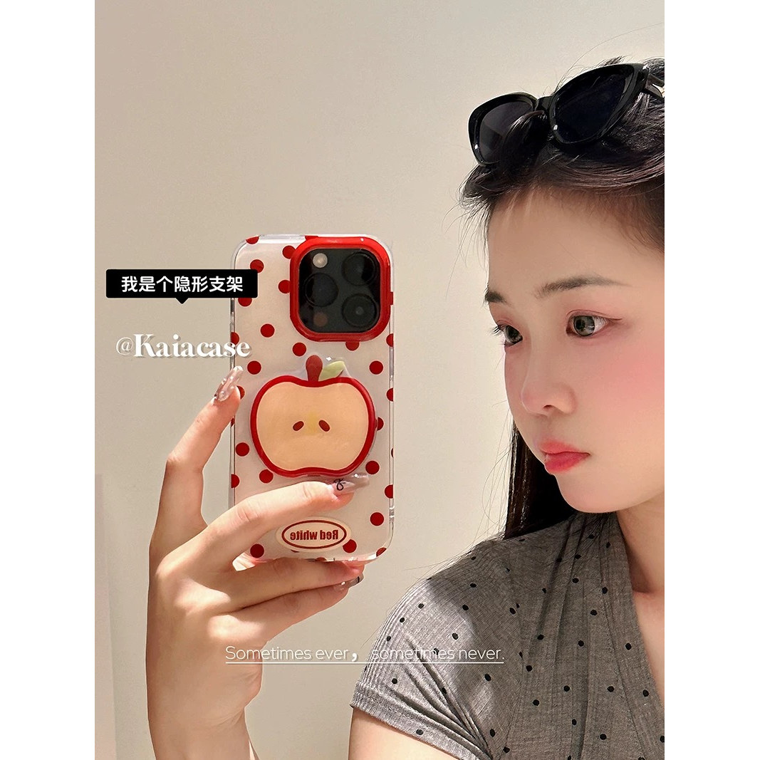 波点红苹果oppofindx8s+手机壳