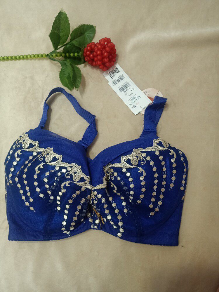 露蒂诗文胸精美绣花超薄款大罩杯调整型加宽收副乳防下垂75c 75d