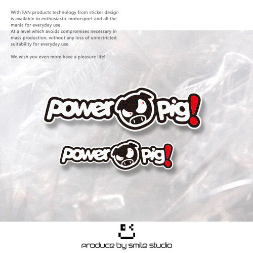 豆豆车贴 卡通猪pig反光车贴 趣味车身摩托车装饰外饰防水贴纸