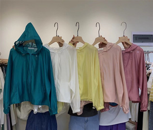 sicily连帽透视薄料天丝长袖防晒衣2025夏季新款纯色拉链外套女