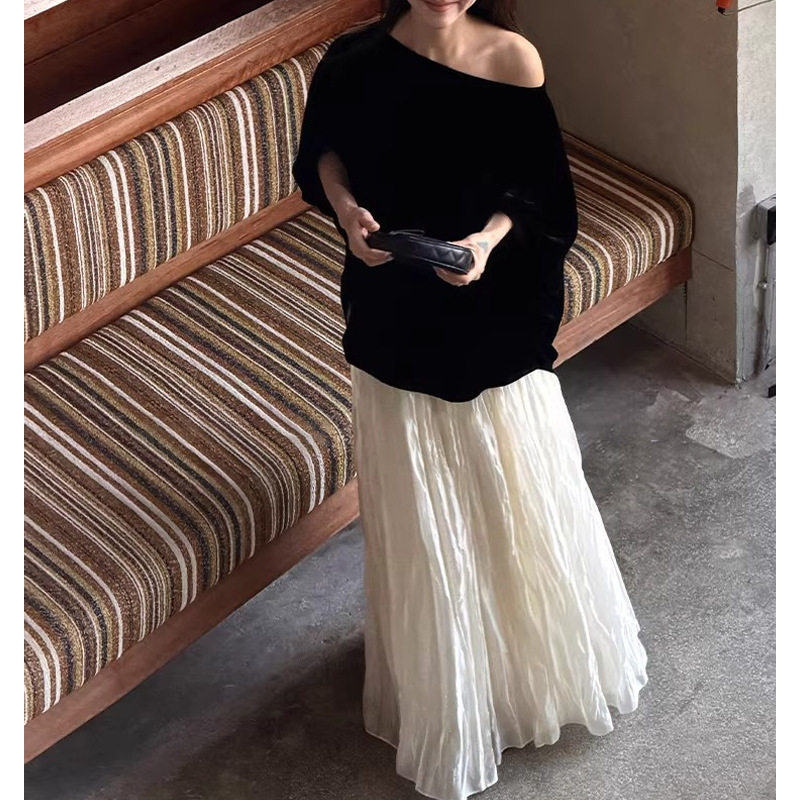 李慧儿 悬风 设计感绝美纱半裙春夏蓬蓬超仙高级百褶长裙