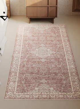 寻由织梦者复古美式风床边毯卧室地毯轻奢高级感房间床尾毯可机洗