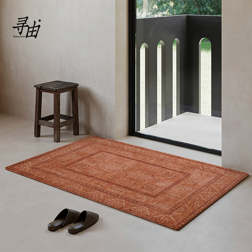 寻由埃特勒塔民族风复古入户门地垫进门客厅玄关地毯家用耐脏防滑