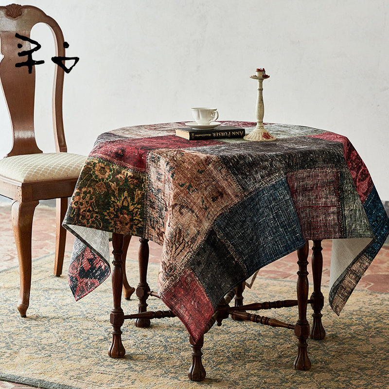 寻由复古氛围感桌布美式民族风防水防油防烫易打理餐桌茶几盖台布,居家布艺,桌布,淘宝优惠券,粉丝福利购,淘宝优惠卷