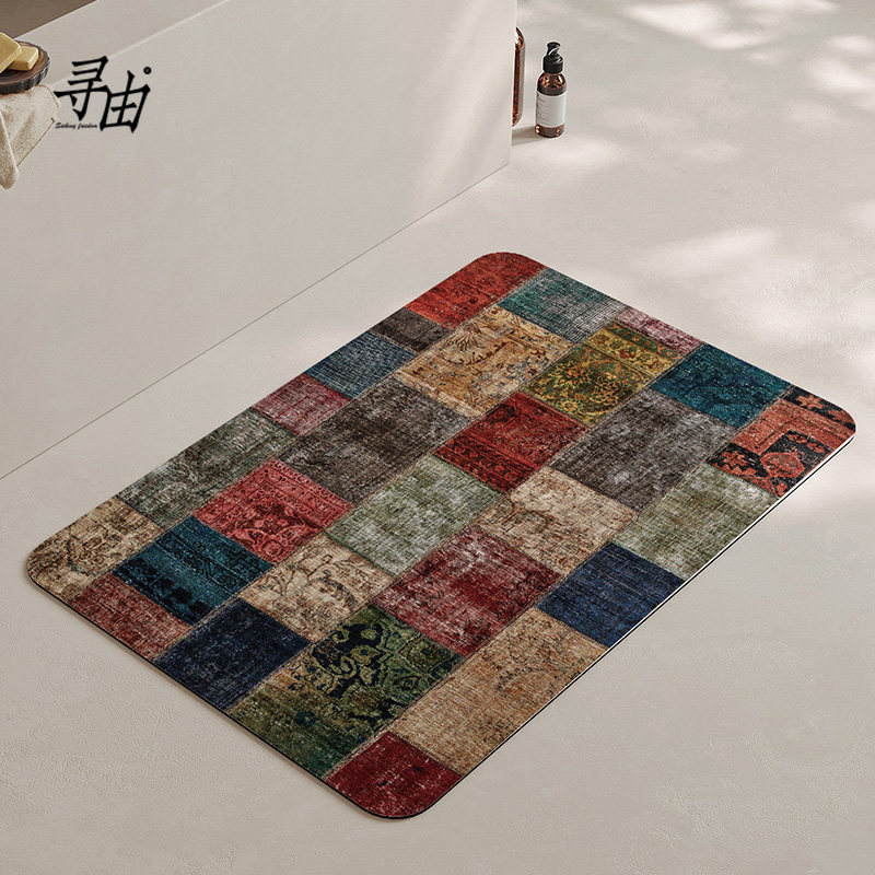 寻由部落日记浴室防滑地垫吸水脚垫卫生间进门卫浴厕所速干地毯,居家布艺,家用脚垫,淘宝优惠券,粉丝福利购,淘宝优惠卷