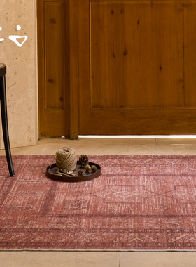 寻由埃特勒塔民族风地毯波斯客厅卧室中复古美式红色高级感可机洗
