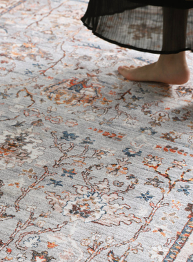 寻由美式波斯民族风地毯摩洛哥北欧客厅沙发复古卧室床边毯走廊毯