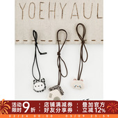 百搭儿童流行项链女孩配饰 猫咪玩偶挂件时尚 幼悠女童2026春季 新款